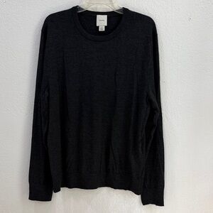 Calvin Klein Black Lightweight Crewneck Sweater Poly/Wool Blend Like New, Size L